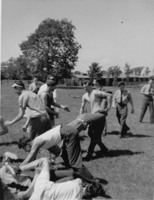 Wheelbarrow race.